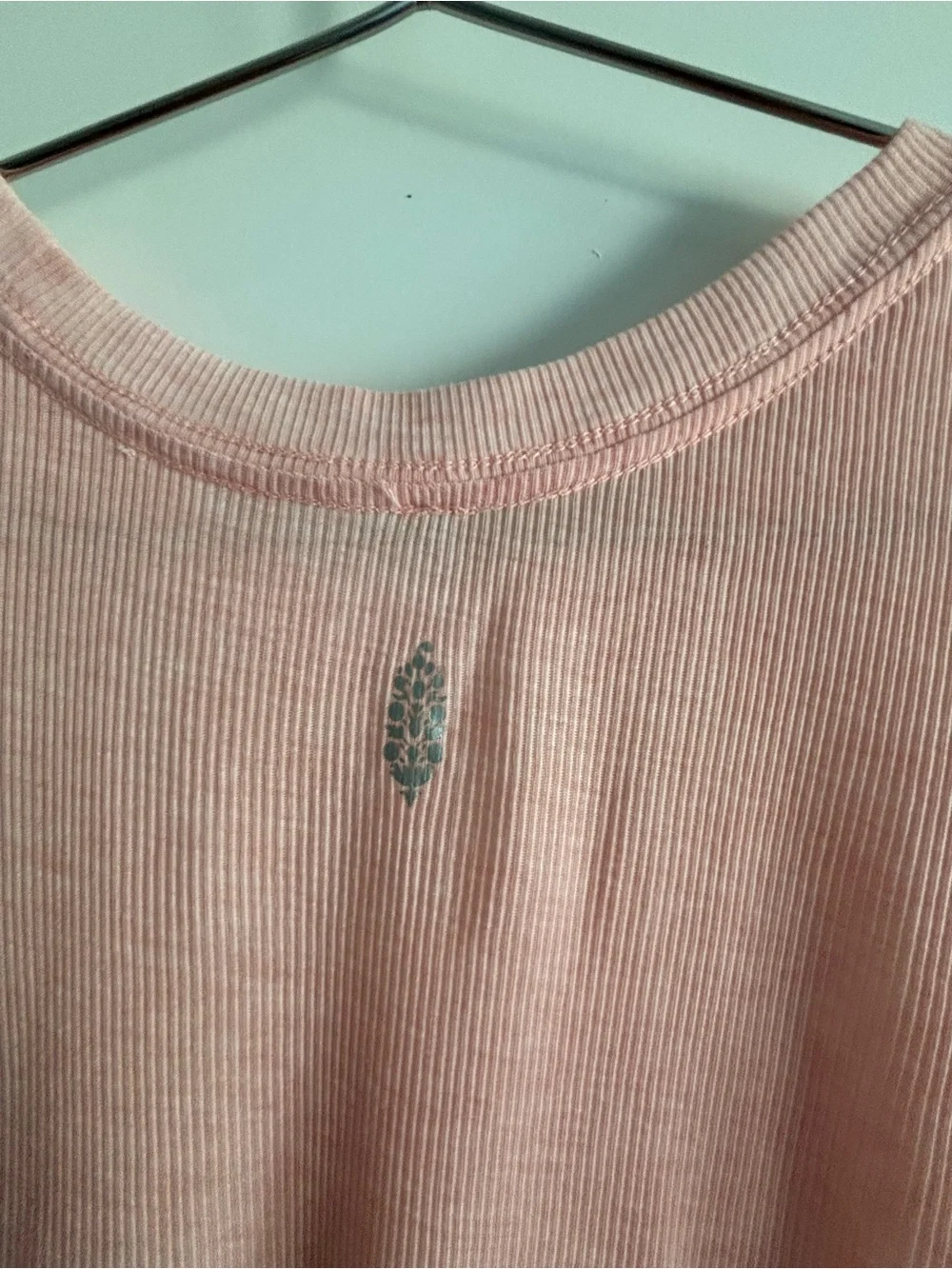 Free People Ribbed Sleeveless Muscle Tee in Blush Pink